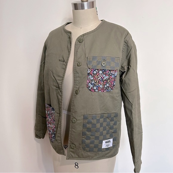 Vans X Liberty of London Olive Patchwork Jacket, XS - Picture 13 of 15